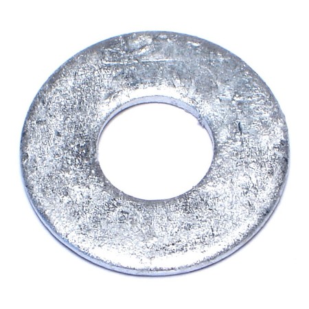 MIDWEST FASTENER Flat Washer, Fits Bolt Size 3/8" , Steel Galvanized Finish, 30 PK 35443